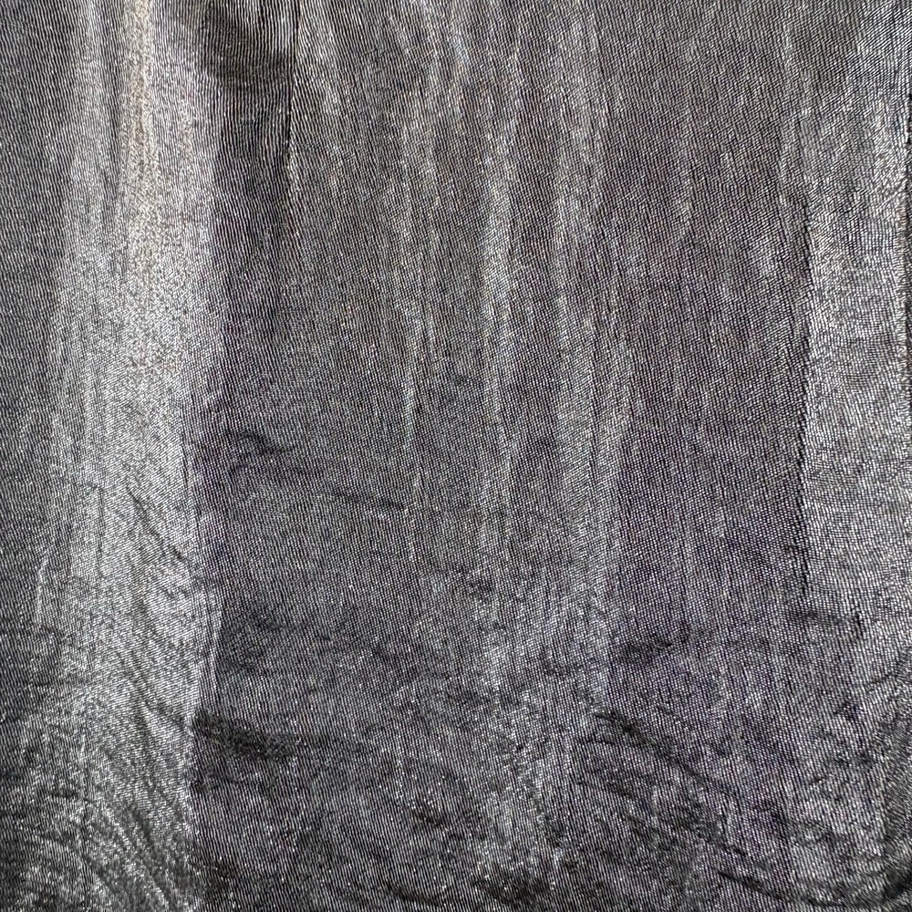 Peace of Cloth Y2K Gray Metallic Size 2 Trousers  Pants Viscose Made in NYC - Picture 6 of 12